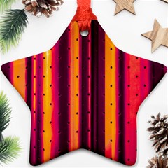 Warped Stripy Dots Star Ornament (two Sides) by essentialimage365