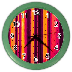 Warped Stripy Dots Color Wall Clock by essentialimage365