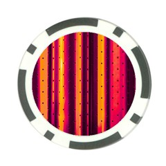 Warped Stripy Dots Poker Chip Card Guard by essentialimage365