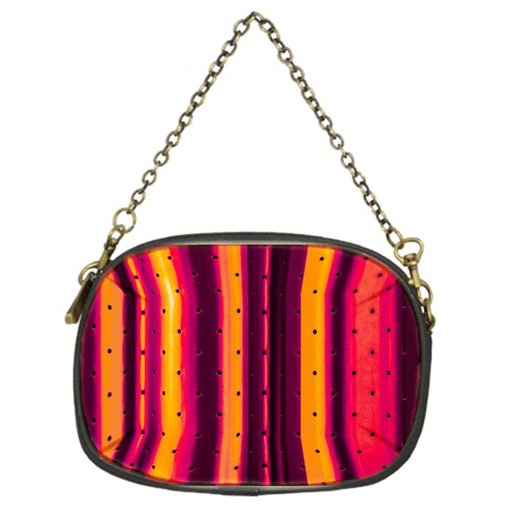 Warped Stripy Dots Chain Purse (One Side)