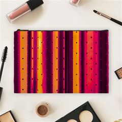 Warped Stripy Dots Cosmetic Bag (large) by essentialimage365