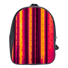 Warped Stripy Dots School Bag (large)