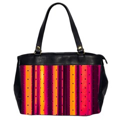 Warped Stripy Dots Oversize Office Handbag (2 Sides) by essentialimage365