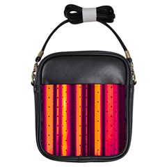 Warped Stripy Dots Girls Sling Bag by essentialimage365