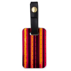 Warped Stripy Dots Luggage Tag (one Side) by essentialimage365