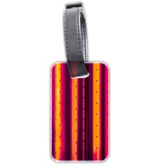 Warped Stripy Dots Luggage Tag (two Sides) by essentialimage365