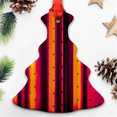 Warped Stripy Dots Ornament (christmas Tree) 