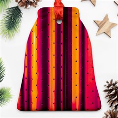 Warped Stripy Dots Bell Ornament (two Sides)