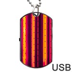 Warped Stripy Dots Dog Tag USB Flash (Two Sides) Front