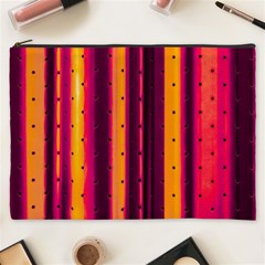 Warped Stripy Dots Cosmetic Bag (xxxl) by essentialimage365