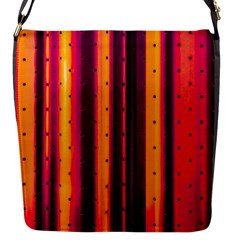 Warped Stripy Dots Flap Closure Messenger Bag (s) by essentialimage365