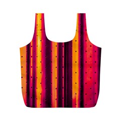 Warped Stripy Dots Full Print Recycle Bag (m)