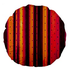 Warped Stripy Dots Large 18  Premium Flano Round Cushions by essentialimage365