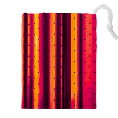 Warped Stripy Dots Drawstring Pouch (4xl) by essentialimage365