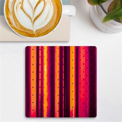 Warped Stripy Dots Uv Print Square Tile Coaster  by essentialimage365