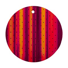 Warped Stripy Dots Ornament (Round)