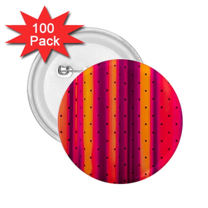 Warped Stripy Dots 2.25  Buttons (100 pack) 