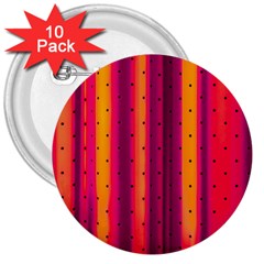 Warped Stripy Dots 3  Buttons (10 pack) 