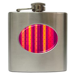 Warped Stripy Dots Hip Flask (6 oz)