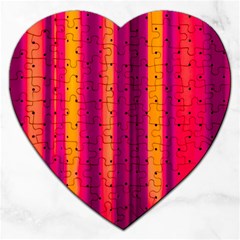 Warped Stripy Dots Jigsaw Puzzle (Heart)