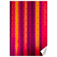 Warped Stripy Dots Canvas 12  x 18 