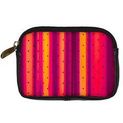 Warped Stripy Dots Digital Camera Leather Case by essentialimage365