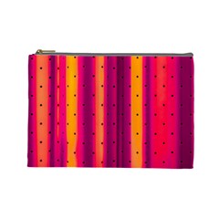 Warped Stripy Dots Cosmetic Bag (Large)