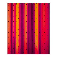 Warped Stripy Dots Shower Curtain 60  x 72  (Medium) 