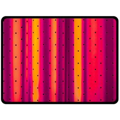 Warped Stripy Dots Double Sided Fleece Blanket (Large) 