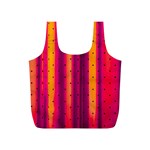 Warped Stripy Dots Full Print Recycle Bag (S) Front