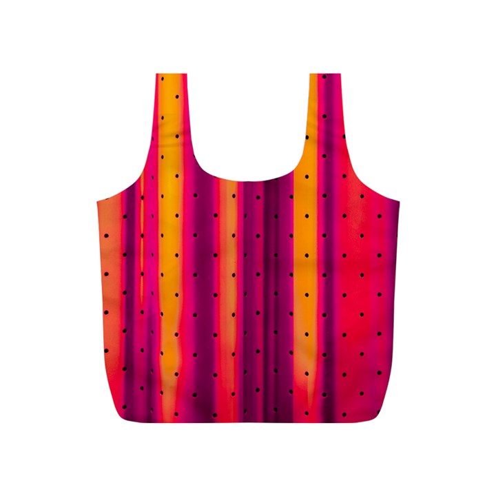 Warped Stripy Dots Full Print Recycle Bag (S)