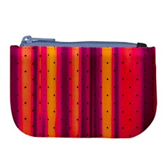 Warped Stripy Dots Large Coin Purse