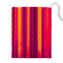 Warped Stripy Dots Drawstring Pouch (5XL)