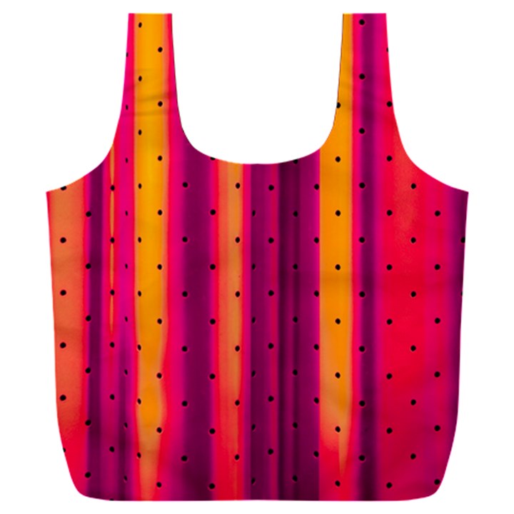 Warped Stripy Dots Full Print Recycle Bag (XXL)