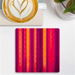 Warped Stripy Dots UV Print Square Tile Coaster  Front