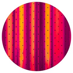 Warped Stripy Dots Round Trivet