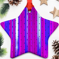 Warped Stripy Dots Ornament (star)