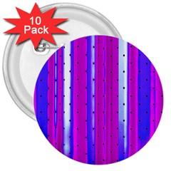 Warped Stripy Dots 3  Buttons (10 Pack) 