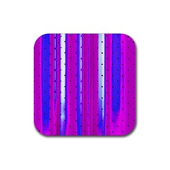 Warped Stripy Dots Rubber Coaster (square) by essentialimage365