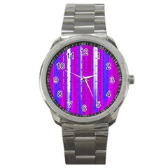 Warped Stripy Dots Sport Metal Watch by essentialimage365