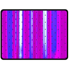 Warped Stripy Dots Fleece Blanket (large)  by essentialimage365