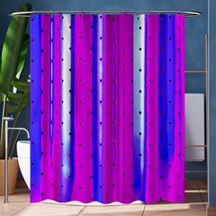 Warped Stripy Dots Shower Curtain 60  X 72  (medium)  by essentialimage365