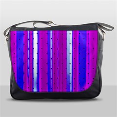 Warped Stripy Dots Messenger Bag by essentialimage365