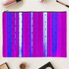 Warped Stripy Dots Cosmetic Bag (xxxl) by essentialimage365