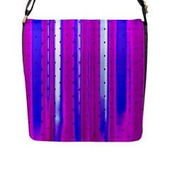 Warped Stripy Dots Flap Closure Messenger Bag (l) by essentialimage365