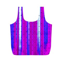 Warped Stripy Dots Full Print Recycle Bag (m) by essentialimage365