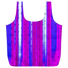 Warped Stripy Dots Full Print Recycle Bag (xl) by essentialimage365