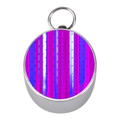 Warped Stripy Dots Mini Silver Compasses by essentialimage365