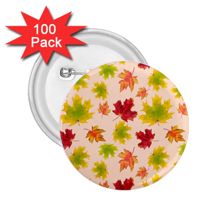 Bright Autumn Leaves 2.25  Buttons (100 pack) 