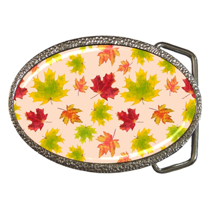 Bright Autumn Leaves Belt Buckles